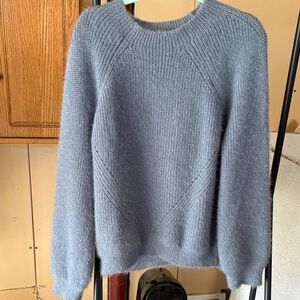My Story Soft and Sparkly Blue Crew Neck Sweater